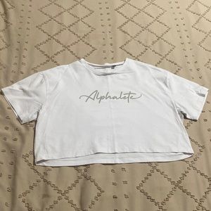 Alphalete oversized crop tee